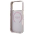 Кожен калъф Guess Leather Stripe Peony 4G MagSafe (GUHMP18X6PGSU4EP) - iPhone 18 Pro / iPhone 17 Pro - Розов