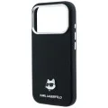 Кожен калъф Karl Lagerfeld Grained Leather Choupette Head MagSafe (KLHMP18L6PSCHLK) - iPhone 18 Pro / iPhone 17 Pro - Черен