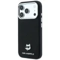 Кожен калъф Karl Lagerfeld Grained Leather Choupette Head MagSafe (KLHMP18L6PSCHLK) - iPhone 18 Pro / iPhone 17 Pro - Черен