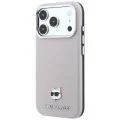 Кожен калъф Karl Lagerfeld Grained Leather Choupette Head MagSafe (KLHMP18L6PSCHLP) - iPhone 18 Pro / iPhone 17 Pro - Розов