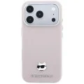 Кожен калъф Karl Lagerfeld Grained Leather Choupette Head MagSafe (KLHMP18L6PSCHLP) - iPhone 18 Pro / iPhone 17 Pro - Розов