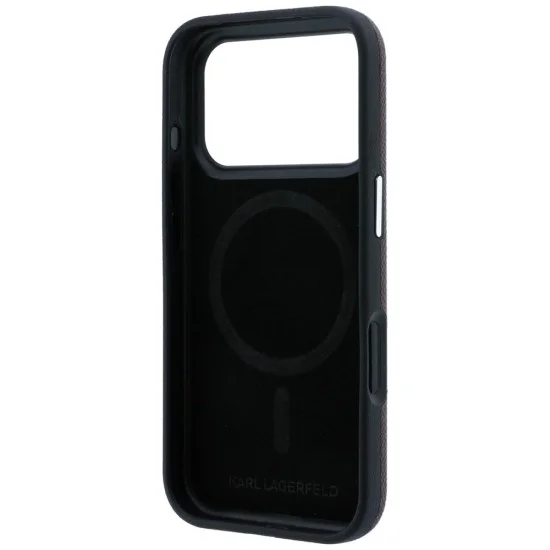 Кожен калъф Karl Lagerfeld Grained Leather Choupette Head MagSafe (KLHMP18L6PSCHLR) - iPhone 18 Pro / iPhone 17 Pro - Бордо