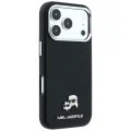 Кожен калъф Karl Lagerfeld Grained Leather KC Heads MagSafe (KLHMP18X6PSKCHLK) - iPhone 18 Pro Max / iPhone 17 Pro Max - Черен