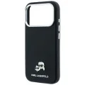 Кожен калъф Karl Lagerfeld Grained Leather KC Heads MagSafe (KLHMP18X6PSKCHLK) - iPhone 18 Pro Max / iPhone 17 Pro Max - Черен