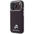 Кожен калъф Karl Lagerfeld Grained Leather KC Heads MagSafe (KLHMP18X6PSKCHLR) - iPhone 18 Pro Max / iPhone 17 Pro Max - Бордо