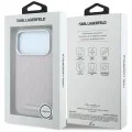 Кожен калъф Karl Lagerfeld Grained Leather Mono Resin Logo MagSafe (KLHMP18L6PWKLMHP) - iPhone 18 Pro / iPhone 17 Pro - Розов