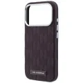 Кожен калъф Karl Lagerfeld Grained Leather Mono Resin Logo MagSafe (KLHMP18L6PWKLMHR) - iPhone 18 Pro / iPhone 17 Pro - Бордо
