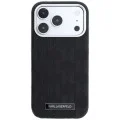Кожен калъф Karl Lagerfeld Grained Leather Mono Resin Logo MagSafe (KLHMP18X6PWKLMHK) - iPhone 18 Pro Max / iPhone 17 Pro Max - Черен