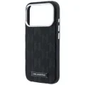 Кожен калъф Karl Lagerfeld Grained Leather Mono Resin Logo MagSafe (KLHMP18X6PWKLMHK) - iPhone 18 Pro Max / iPhone 17 Pro Max - Черен