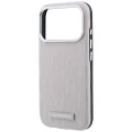 Кожен калъф Karl Lagerfeld Grained Leather Mono Resin Logo MagSafe (KLHMP18X6PWKLMHP) - iPhone 18 Pro Max / iPhone 17 Pro Max - Розов
