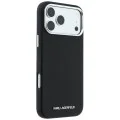 Кожен калъф Karl Lagerfeld HC MagSafe Grained Leather Elongated Logo (KLHMP18XPSWGKLK) - iPhone 18 Pro Max / iPhone 17 Pro Max - Черен