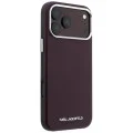Кожен калъф Karl Lagerfeld HC MagSafe Grained Leather Elongated Logo (KLHMP18XPSWGKLR) - iPhone 18 Pro Max / iPhone 17 Pro Max - Бордо