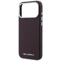 Кожен калъф Karl Lagerfeld HC MagSafe Grained Leather Elongated Logo (KLHMP18XPSWGKLR) - iPhone 18 Pro Max / iPhone 17 Pro Max - Бордо