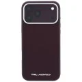 Кожен калъф Karl Lagerfeld HC MagSafe Grained Leather Elongated Logo (KLHMP18XPSWGKLR) - iPhone 18 Pro Max / iPhone 17 Pro Max - Бордо