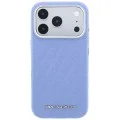 Кожен калъф Karl Lagerfeld HC MagSafe Grained Leather Metal Logo (KLHMP18LPSKLFOFB) - iPhone 18 Pro Max / iPhone 17 Pro Max - Син