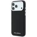Кожен калъф Karl Lagerfeld Hardcase MagSafe Grained Leather Elongated Logo (KLHMP18LPSWGKLK) - iPhone 18 Pro / iPhone 17 Pro - Черен
