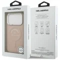 Кожен калъф Karl Lagerfeld Leather Ring Karl RSG Logo MagSafe (KLHMP18XPSKRSGEP) - iPhone 18 Pro Max / iPhone 17 Pro Max - Розов