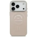 Кожен калъф Karl Lagerfeld Leather Ring Karl RSG Logo MagSafe (KLHMP18XPSKRSGEP) - iPhone 18 Pro Max / iPhone 17 Pro Max - Розов