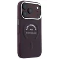 Кожен калъф Karl Lagerfeld Leather Ring Karl RSG Logo MagSafe (KLHMP18XPSKRSGER) - iPhone 18 Pro Max / iPhone 17 Pro Max - Бордо