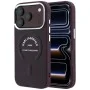 Кожен калъф Karl Lagerfeld Leather Ring Karl RSG Logo MagSafe (KLHMP18XPSKRSGER) - iPhone 18 Pro Max / iPhone 17 Pro Max - Бордо