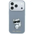 Кожен калъф Karl Lagerfeld Smooth Leather Choupette Sketch MagSafe (KLHMP18L6PWCIKDB) - iPhone 18 Pro / iPhone 17 Pro - Светлосин