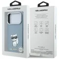 Кожен калъф Karl Lagerfeld Smooth Leather Choupette Sketch MagSafe (KLHMP18L6PWCIKDB) - iPhone 18 Pro / iPhone 17 Pro - Светлосин