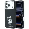 Кожен калъф Karl Lagerfeld Smooth Leather Choupette Sketch MagSafe (KLHMP18L6PWCIKDK) - iPhone 18 Pro / iPhone 17 Pro - Черен