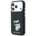 Кожен калъф Karl Lagerfeld Smooth Leather Choupette Sketch MagSafe (KLHMP18L6PWCIKDK) - iPhone 18 Pro / iPhone 17 Pro - Черен