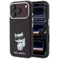 Кожен калъф Karl Lagerfeld Smooth Leather Choupette Sketch MagSafe (KLHMP18L6PWCIKDR) - iPhone 18 Pro / iPhone 17 Pro - Бордо