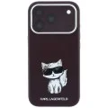 Кожен калъф Karl Lagerfeld Smooth Leather Choupette Sketch MagSafe (KLHMP18L6PWCIKDR) - iPhone 18 Pro / iPhone 17 Pro - Бордо
