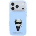 Кожен калъф Karl Lagerfeld Smooth Leather Ikonik Sketch MagSafe (KLHMP18L6PWKIKDB) - iPhone 18 Pro / iPhone 17 Pro - Син