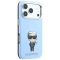 Кожен калъф Karl Lagerfeld Smooth Leather Ikonik Sketch MagSafe (KLHMP18L6PWKIKDB) - iPhone 18 Pro / iPhone 17 Pro - Син