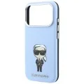 Кожен калъф Karl Lagerfeld Smooth Leather Ikonik Sketch MagSafe (KLHMP18L6PWKIKDB) - iPhone 18 Pro / iPhone 17 Pro - Син