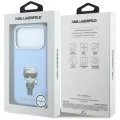 Кожен калъф Karl Lagerfeld Smooth Leather Ikonik Sketch MagSafe (KLHMP18L6PWKIKDB) - iPhone 18 Pro / iPhone 17 Pro - Син
