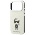 Кожен калъф Karl Lagerfeld Smooth Leather Ikonik Sketch MagSafe (KLHMP18L6PWKIKDE) - iPhone 18 Pro / iPhone 17 Pro - Бежов