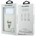 Кожен калъф Karl Lagerfeld Smooth Leather Ikonik Sketch MagSafe (KLHMP18L6PWKIKDE) - iPhone 18 Pro / iPhone 17 Pro - Бежов