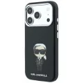 Кожен калъф Karl Lagerfeld Smooth Leather Ikonik Sketch MagSafe (KLHMP18L6PWKIKDK) - iPhone 18 Pro / iPhone 17 Pro - Черен