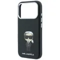 Кожен калъф Karl Lagerfeld Smooth Leather Ikonik Sketch MagSafe (KLHMP18L6PWKIKDK) - iPhone 18 Pro / iPhone 17 Pro - Черен