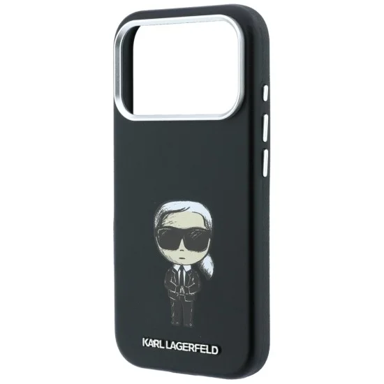 Кожен калъф Karl Lagerfeld Smooth Leather Ikonik Sketch MagSafe (KLHMP18L6PWKIKDK) - iPhone 18 Pro / iPhone 17 Pro - Черен