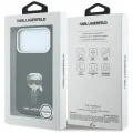 Кожен калъф Karl Lagerfeld Smooth Leather Ikonik Sketch MagSafe (KLHMP18L6PWKIKDK) - iPhone 18 Pro / iPhone 17 Pro - Черен