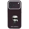 Кожен калъф Karl Lagerfeld Smooth Leather Ikonik Sketch MagSafe (KLHMP18L6PWKIKDR) - iPhone 18 Pro / iPhone 17 Pro - Бордо