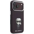 Кожен калъф Karl Lagerfeld Smooth Leather Ikonik Sketch MagSafe (KLHMP18L6PWKIKDR) - iPhone 18 Pro / iPhone 17 Pro - Бордо