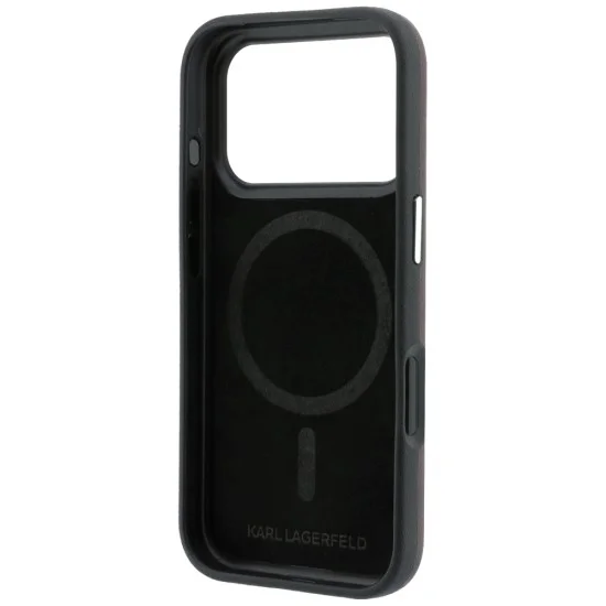 Кожен калъф Karl Lagerfeld Smooth Leather Ikonik Sketch MagSafe (KLHMP18L6PWKIKDR) - iPhone 18 Pro / iPhone 17 Pro - Бордо