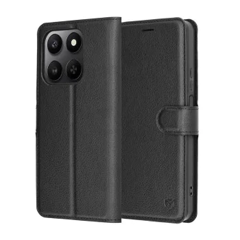 Кожен калъф – Techsuit Leather Folio – Honor 400 Smart 5G / 400 Smart 4G / X7d 4G – Черен
