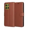 Кожен калъф – Techsuit Leather Folio – Motorola Moto G86 – Кафяв