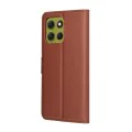 Кожен калъф – Techsuit Leather Folio – Motorola Moto G86 – Кафяв