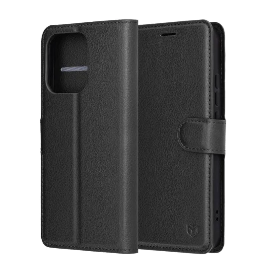 Кожен калъф – Techsuit Leather Folio – Oppo Reno14 – Черен