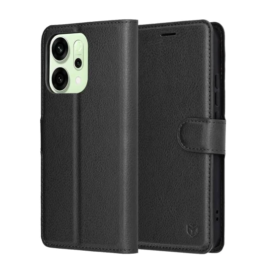 Кожен калъф – Techsuit Leather Folio – Oppo Reno14 – Черен