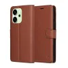 Кожен калъф – Techsuit Leather Folio – Oppo Reno14 – Кафяв