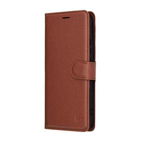Кожен калъф – Techsuit Leather Folio – Oppo Reno14 – Кафяв